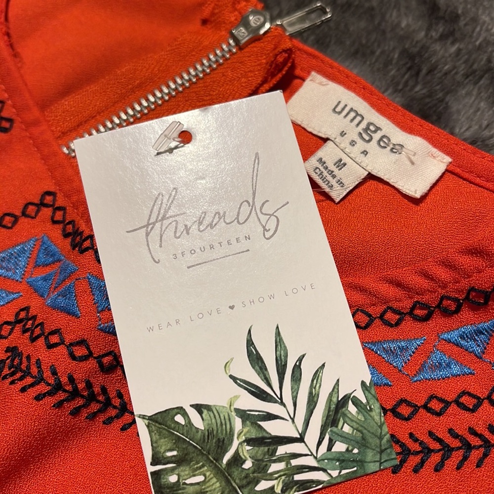 Umgee Orange Summer Dress